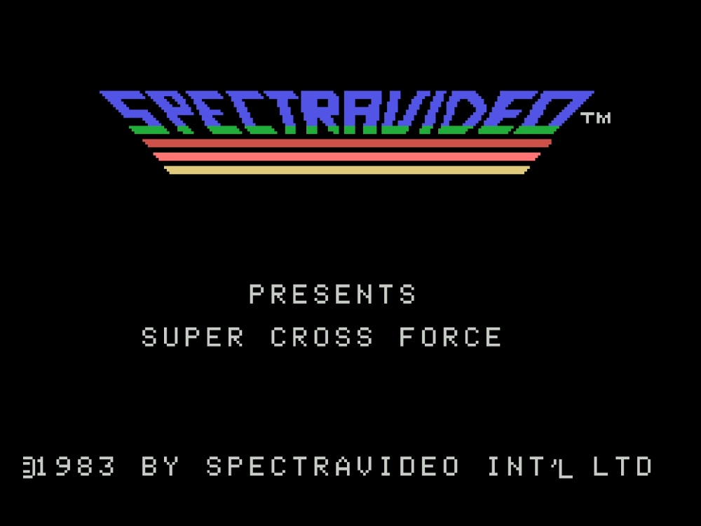 Title Screen of Super Cross Force for Colecovision